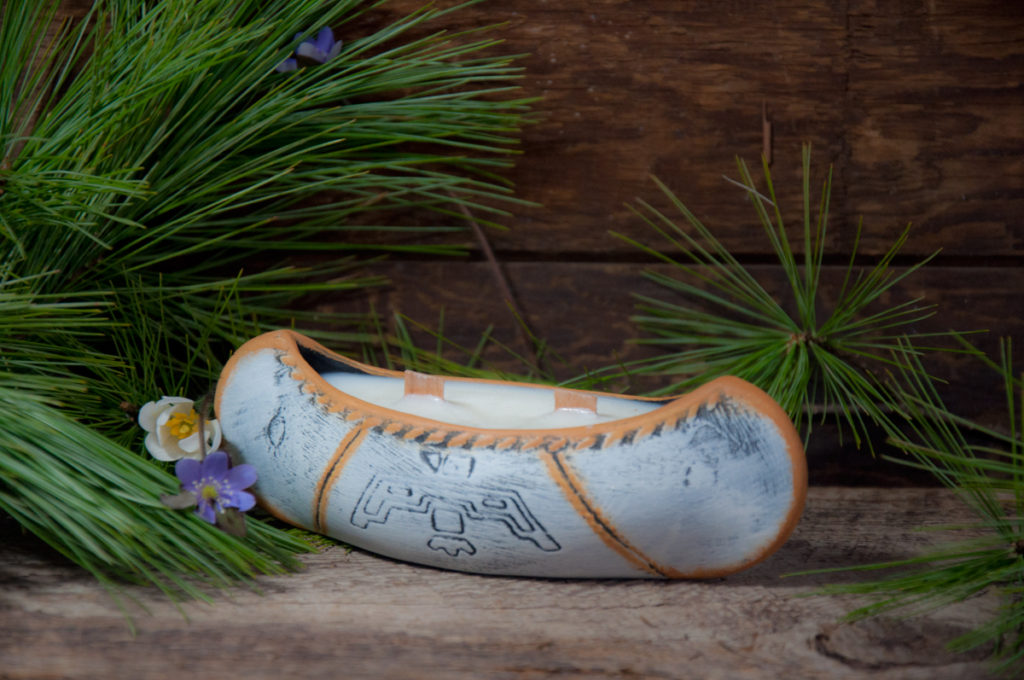millside ceramics, tyendinaga, marleen murphy, native art, first nations artist, sacred circle, soy candles, canoe